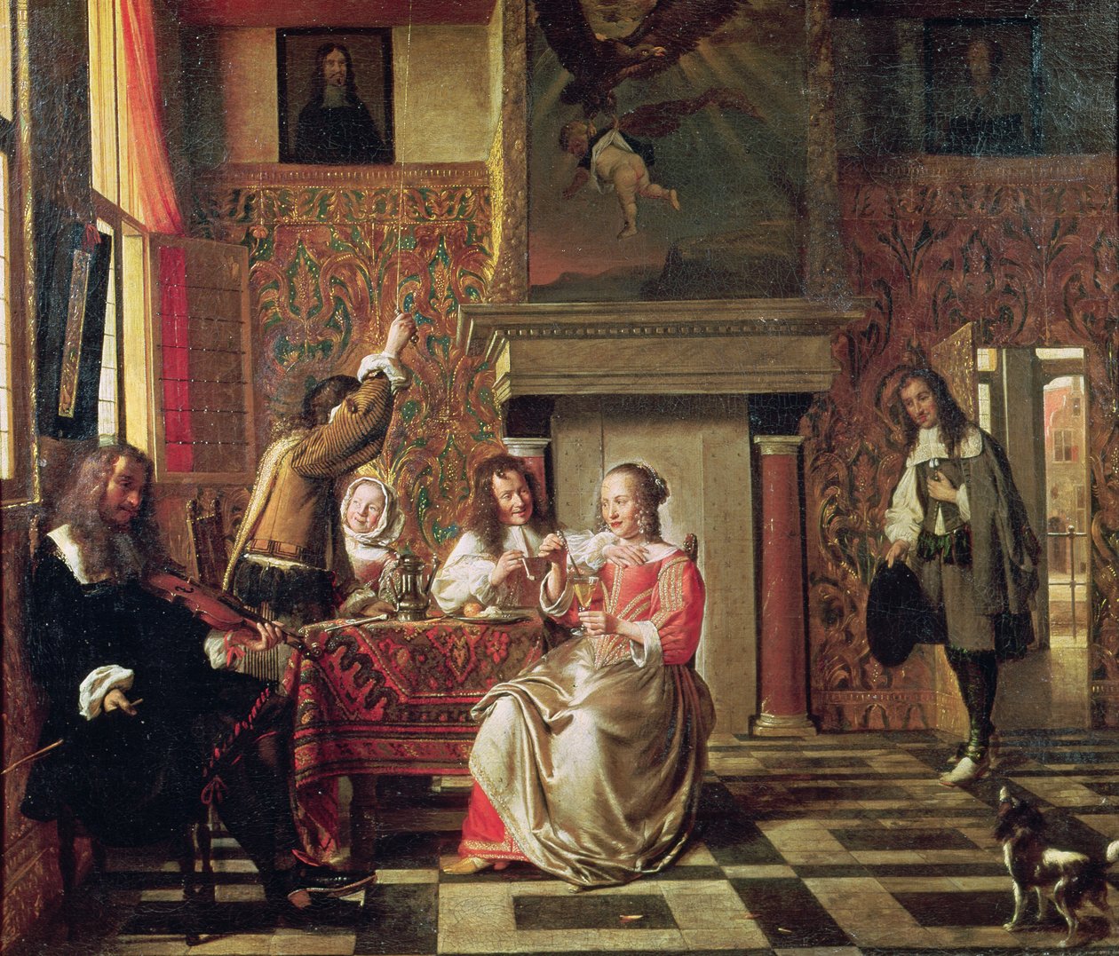 Rozmowa autorstwa Pieter de Hooch
