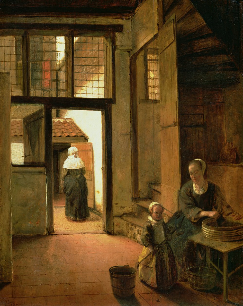Wnętrze domu holenderskiego autorstwa Pieter de Hooch