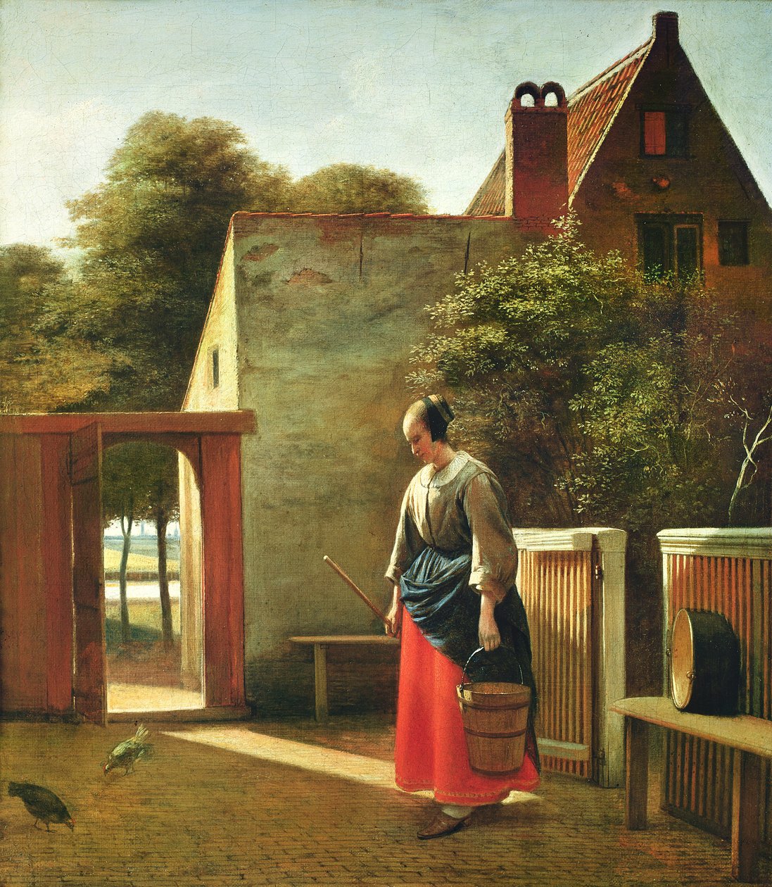 Sługa na dziedzińcu, ok.1660 autorstwa Pieter de Hooch