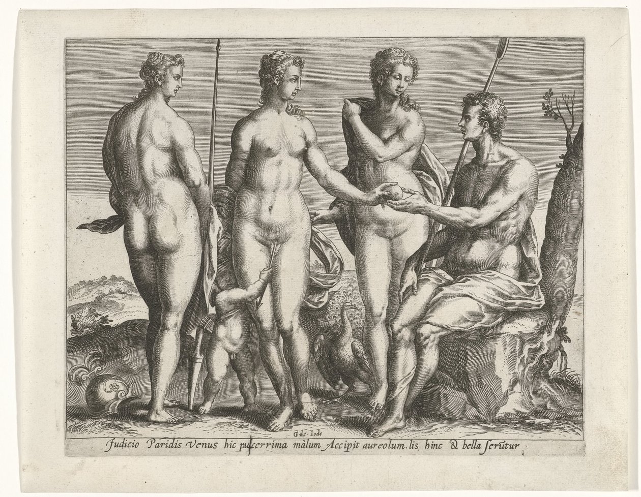 Wyrok Paryża autorstwa Pieter de Jode (I)