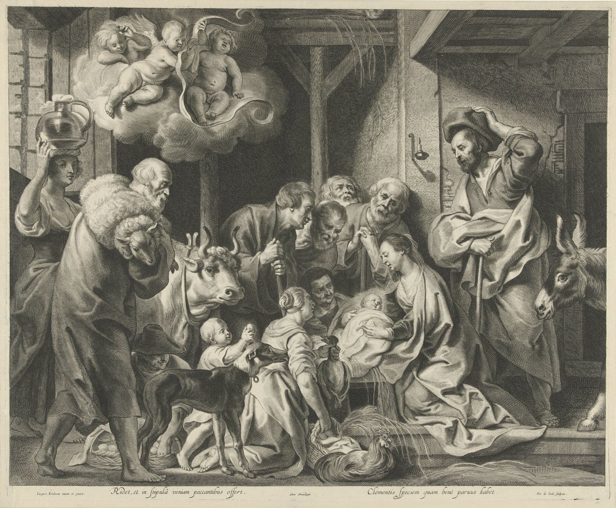 Adoracja pasterzy autorstwa Pieter de Jode (II)