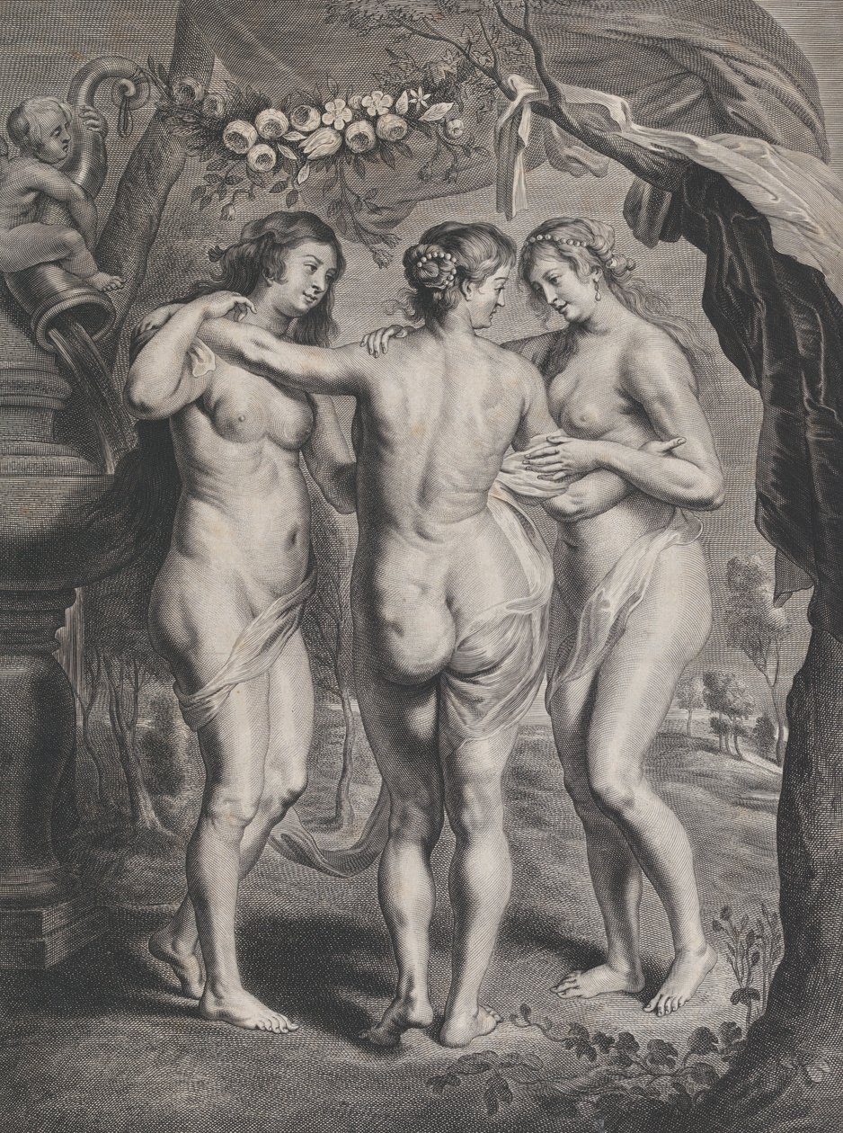 Trzy Gracje, ca. 1630-74. autorstwa Pieter de Jode II