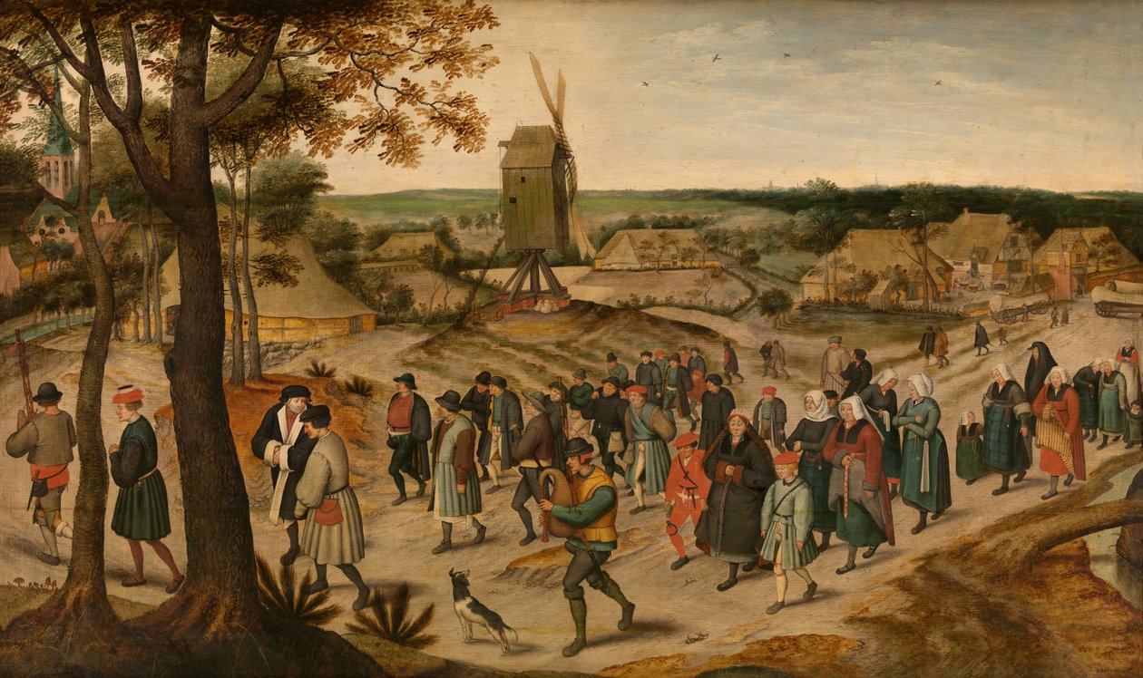 Procesja ślubna autorstwa Pieter the Younger Brueghel