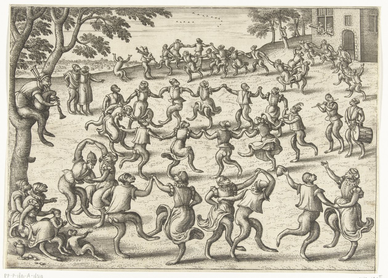 Rondedans Apenspel (tytuł serii) autorstwa Pieter van der Borcht (I)