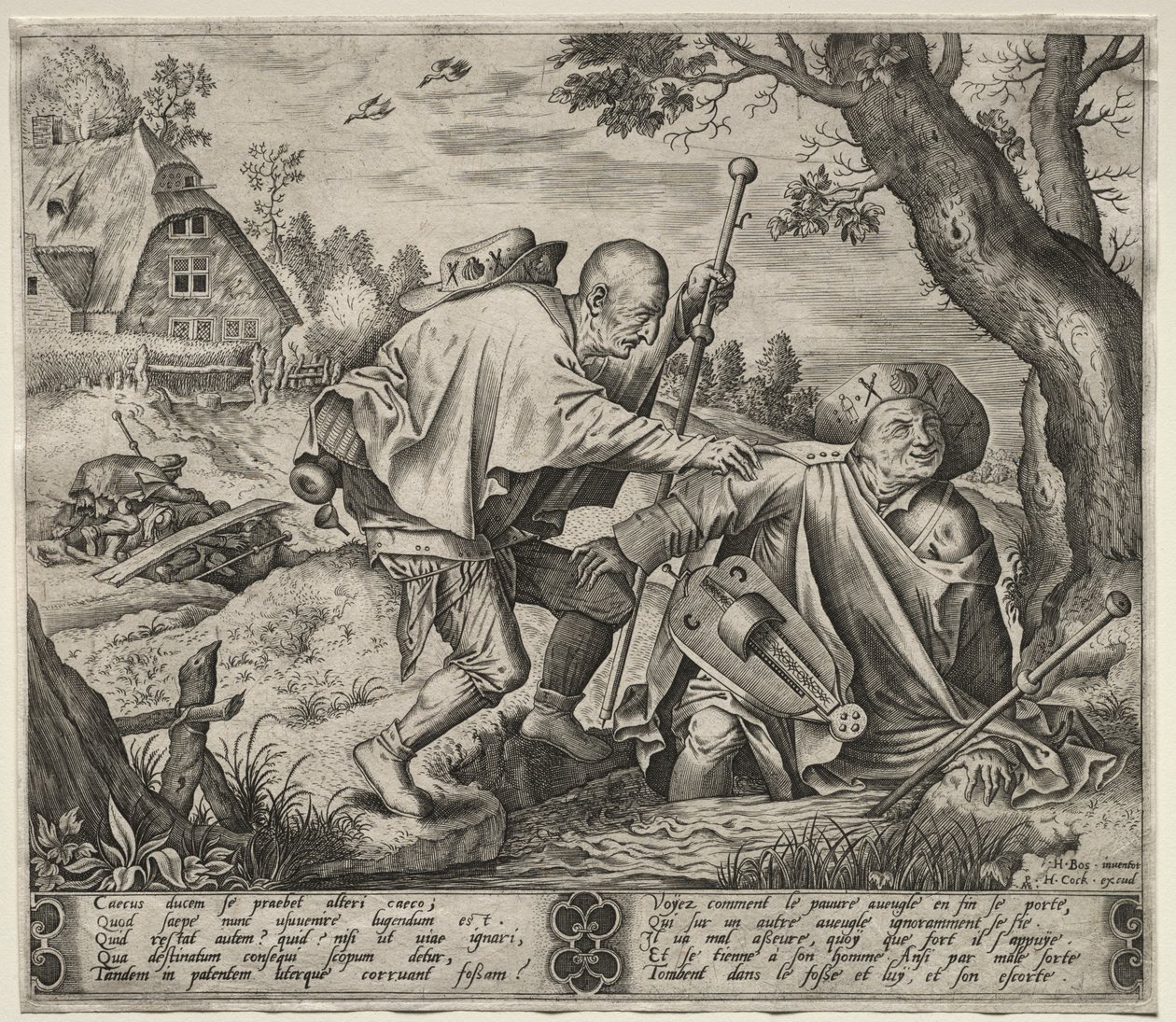 Ślepy prowadzący ślepych. autorstwa Pieter van der Heyden