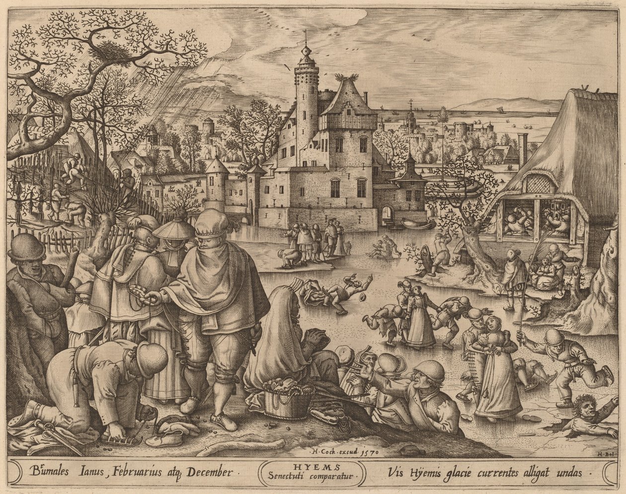 Zima autorstwa Pieter van der Heyden after Hans Bol