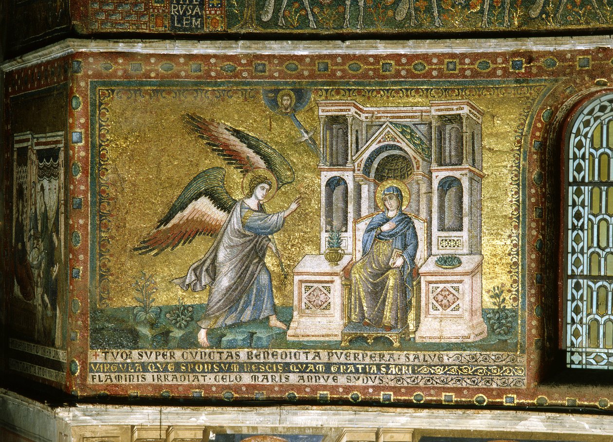 Zwiastowanie, ok. 1291 (mozaika) autorstwa Pietro Cavallini