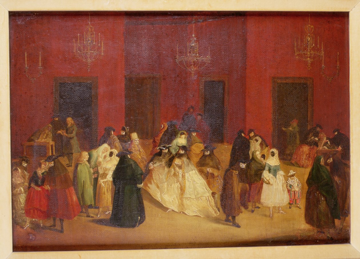 Ridotto w Ca Giustiniani, Wenecja autorstwa Pietro Longhi