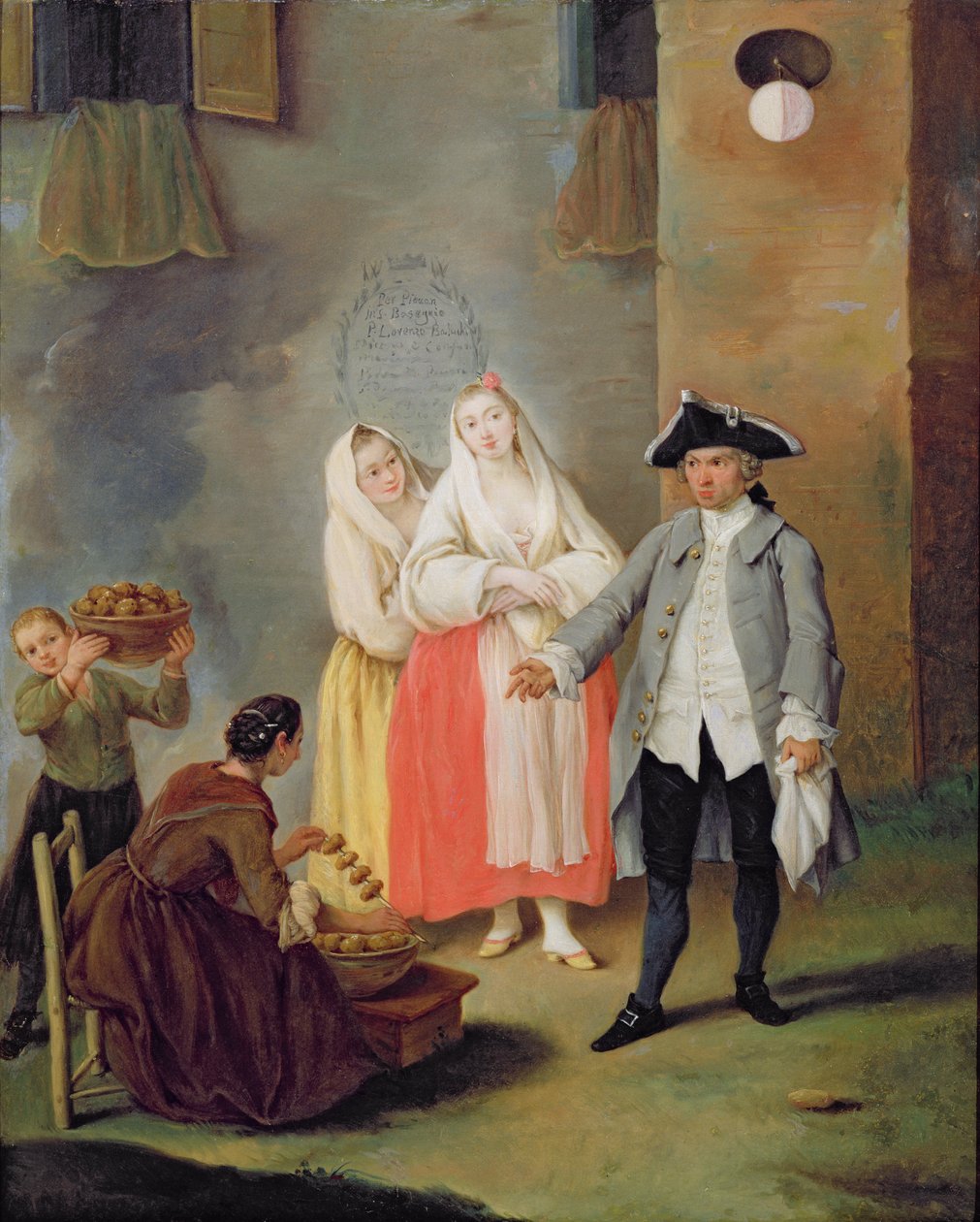 Sprzedawczyni smażonych ziemniaków autorstwa Pietro Longhi