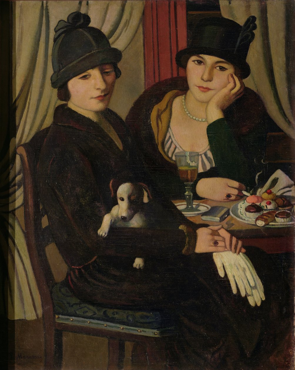 Kobiety w kawiarni, ok. 1924 r. autorstwa Pietro Marussig