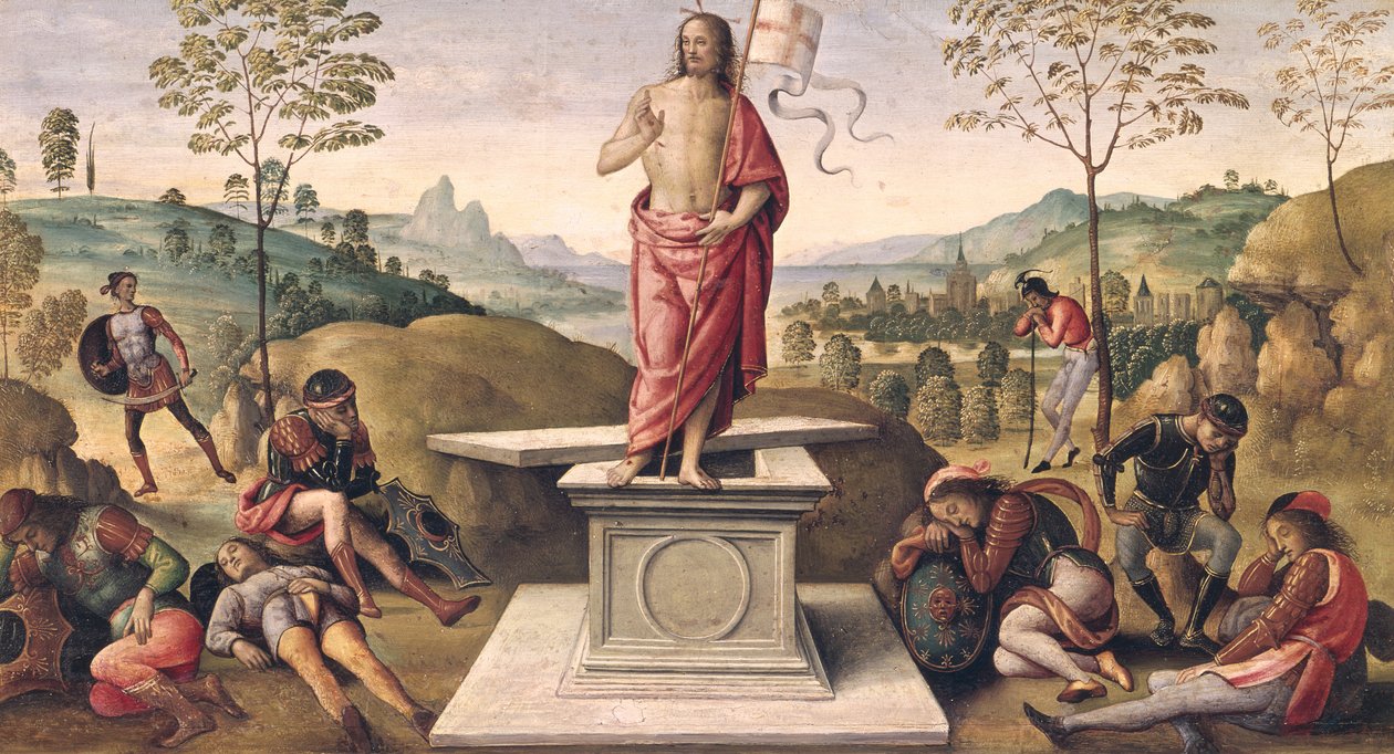 Zmartwychwstanie Chrystusa z klasztoru San Pietro, Perugia, 1496-98 autorstwa Pietro Perugino