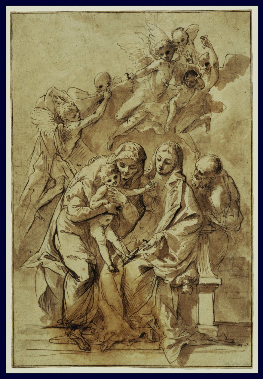 Święta Rodzina ze św. Anną autorstwa Pietro Testa