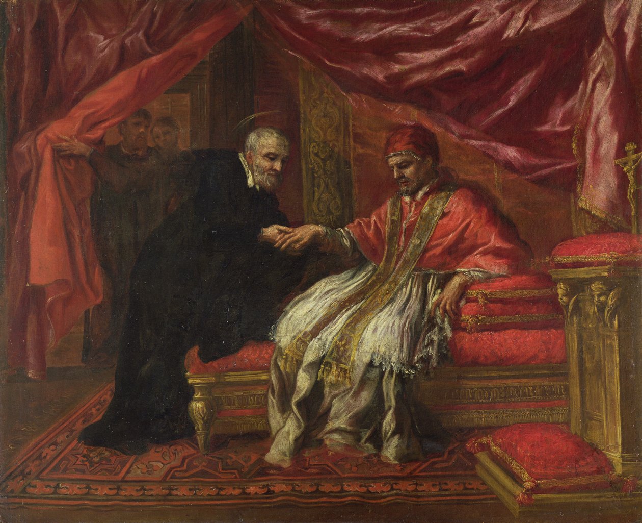 Św. Filippo Neri Uzdrawiający Papieża Klemensa VIII autorstwa Pietro da Cortona
