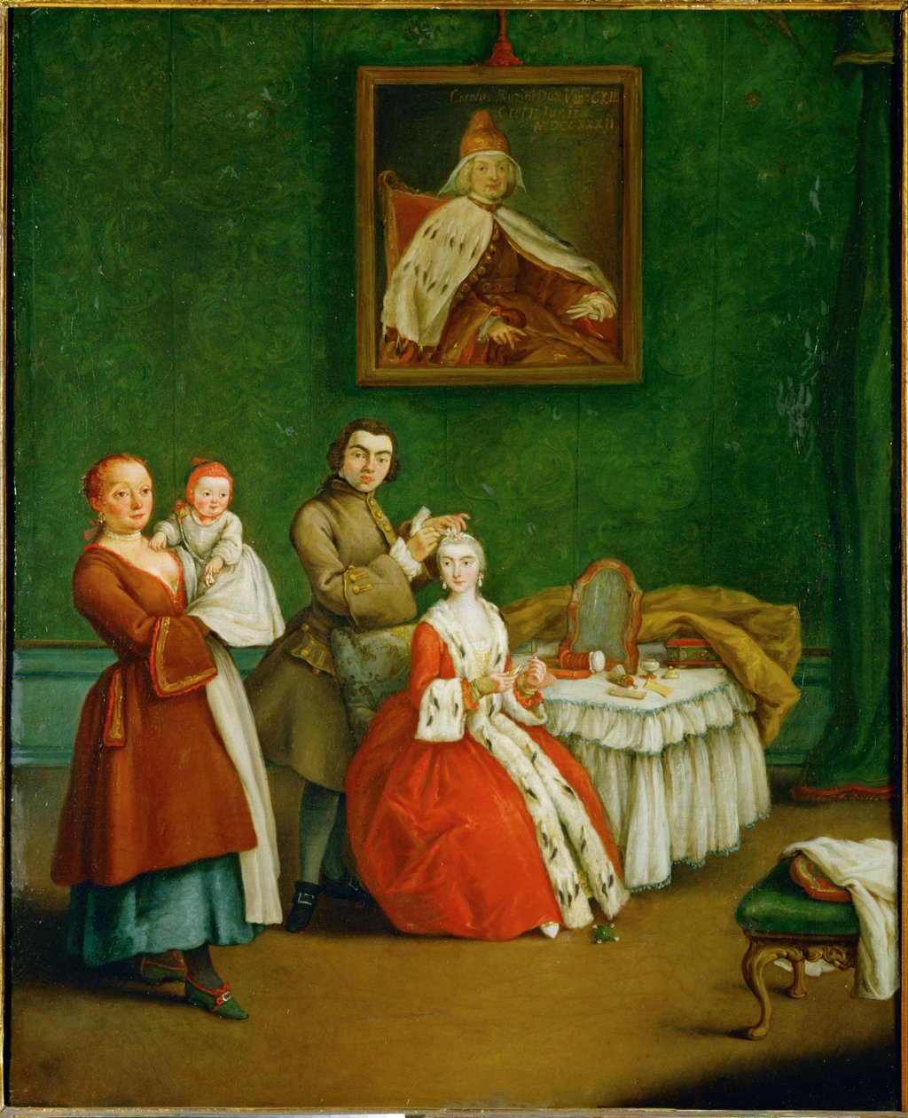 Fryzjer ... (obraz na płótnie) autorstwa Pietro (circle of) Longhi