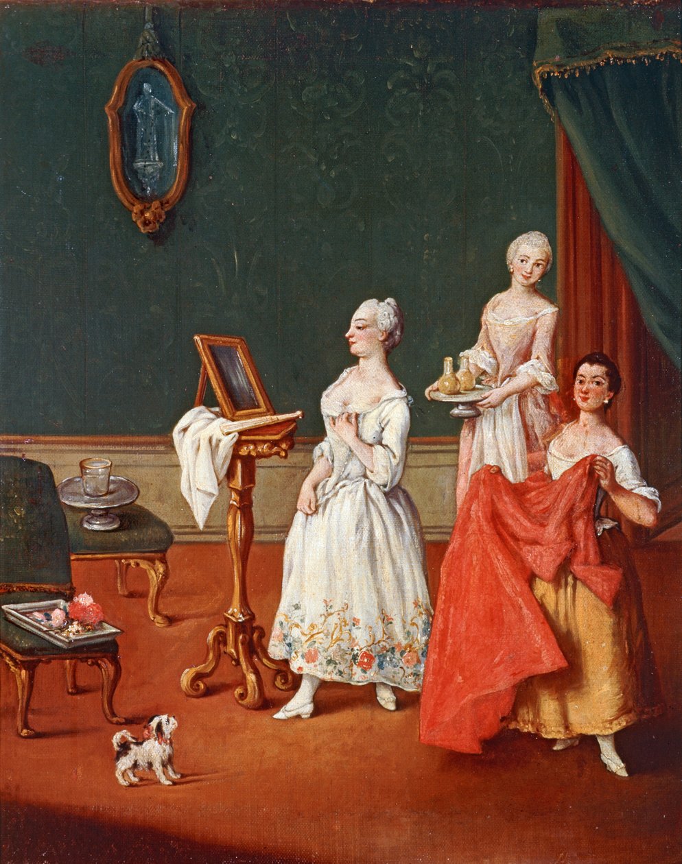 Toaleta ... (olej na płótnie) autorstwa Pietro (circle of) Longhi