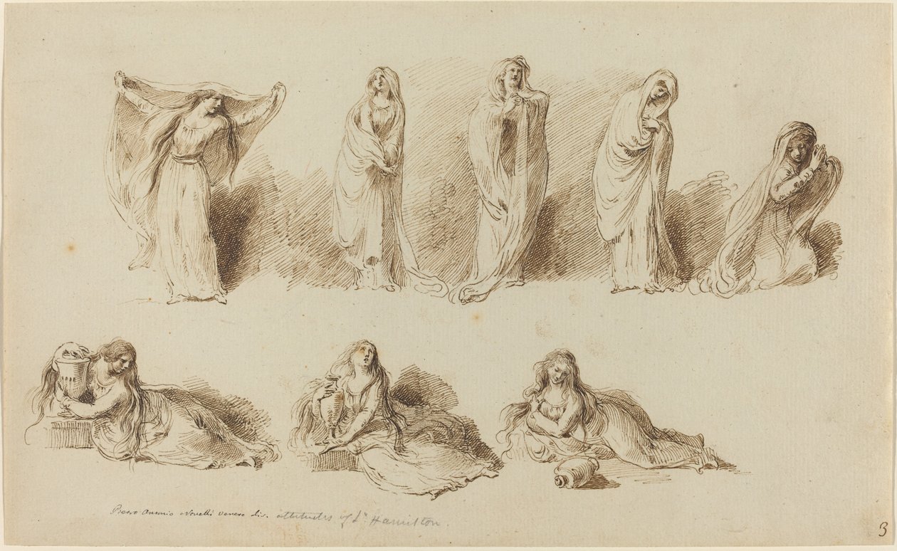 Postawy Lady Hamilton autorstwa Pietro Antonio Novelli