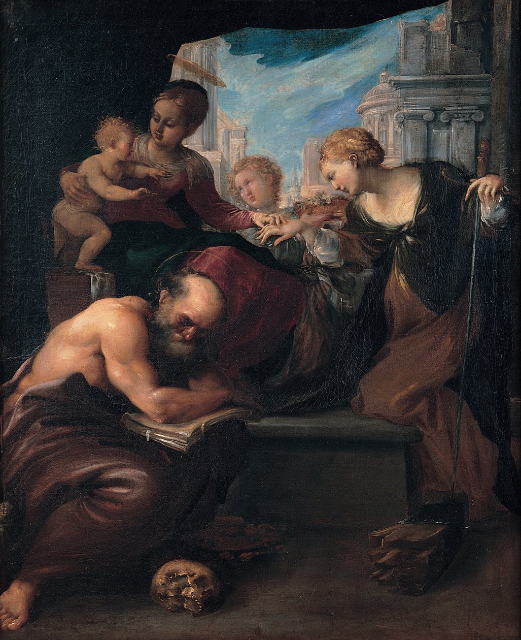 Mistyczne zaślubiny św Katarzyny, 1595-1599 autorstwa Pietro Faccini