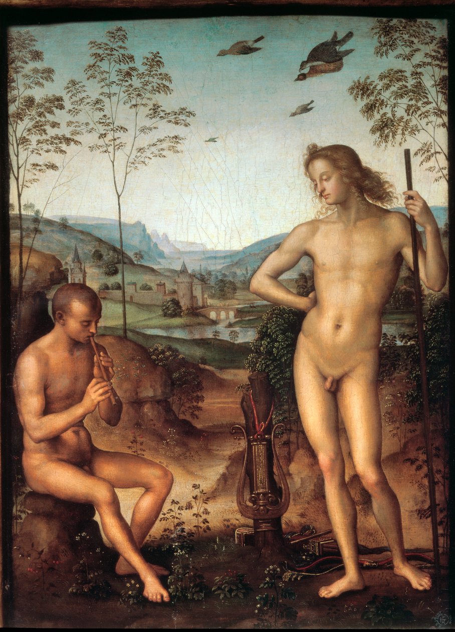 Apollo i Marsjasz autorstwa Pietro Perugino
