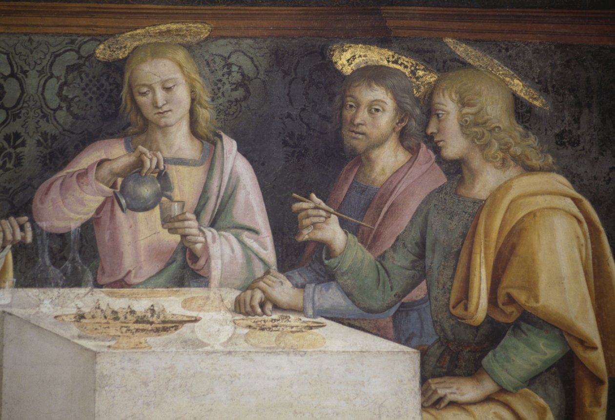 Ostatnia Wieczerza (szczegół) autorstwa Pietro Perugino