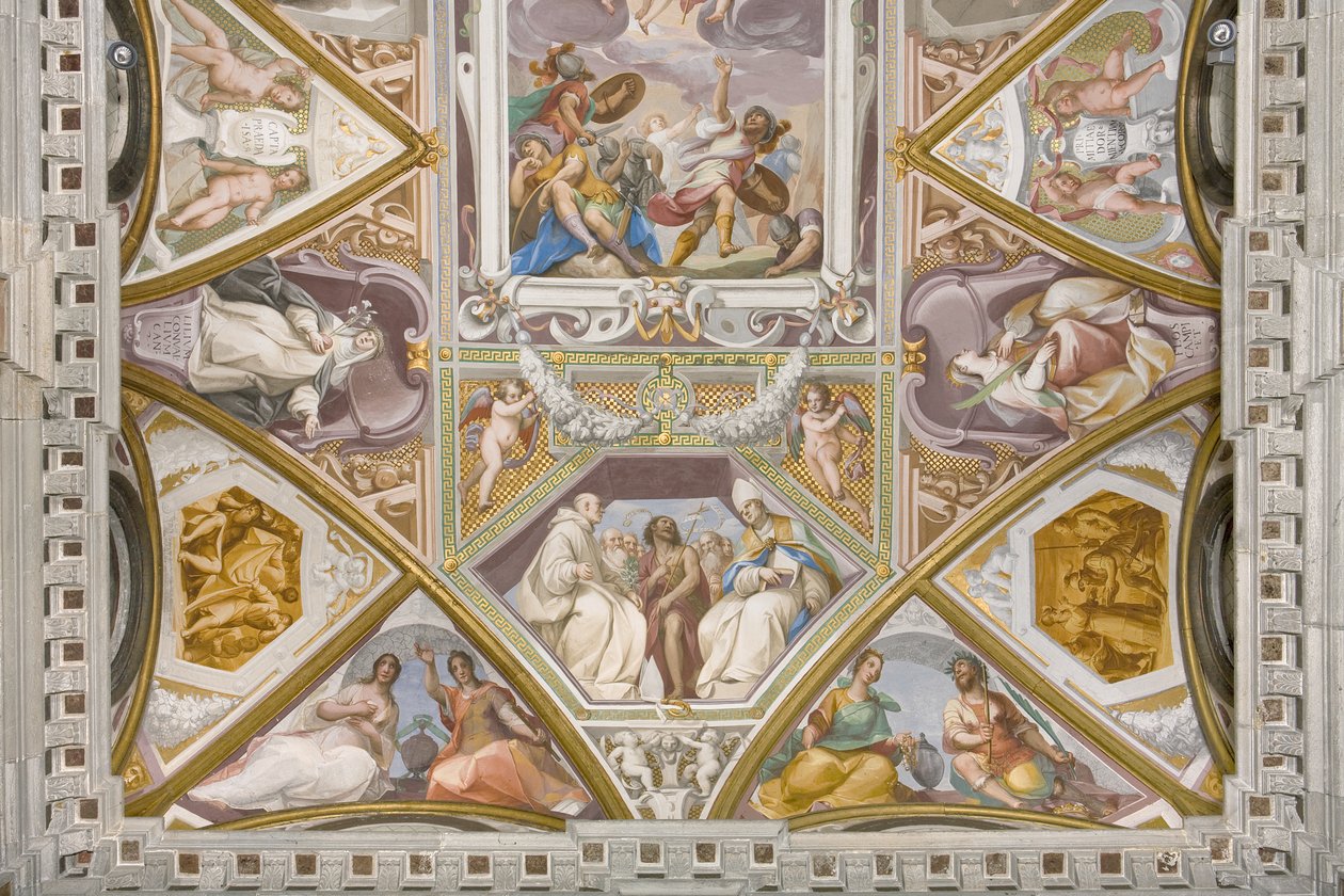 Sklepienie z freskami autorstwa Pietro Sorri