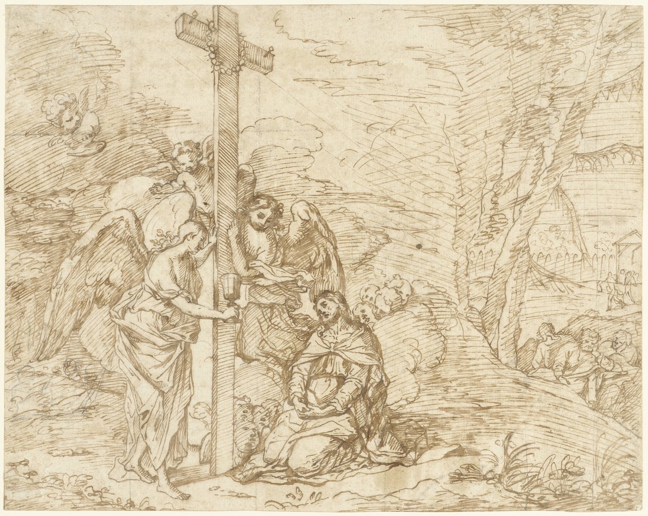 Chrystus w Ogrodzie Getsemani autorstwa Pietro Testa (possibly)