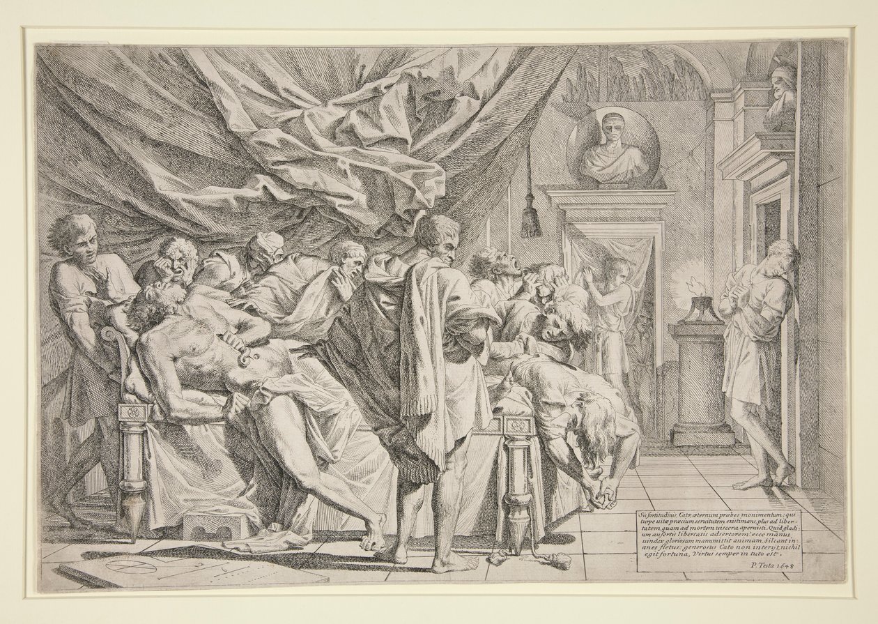 Śmierć Katona autorstwa Pietro Testa