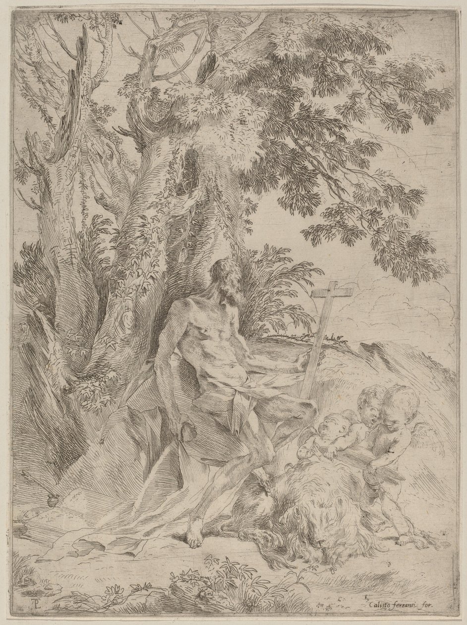 Święty Hieronim autorstwa Pietro Testa