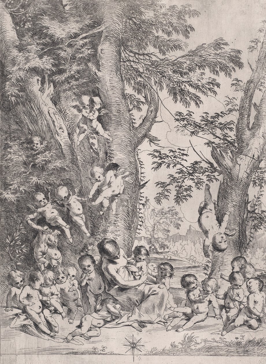 Ogród Miłosierdzia, ok. 1631-37. autorstwa Pietro Testa