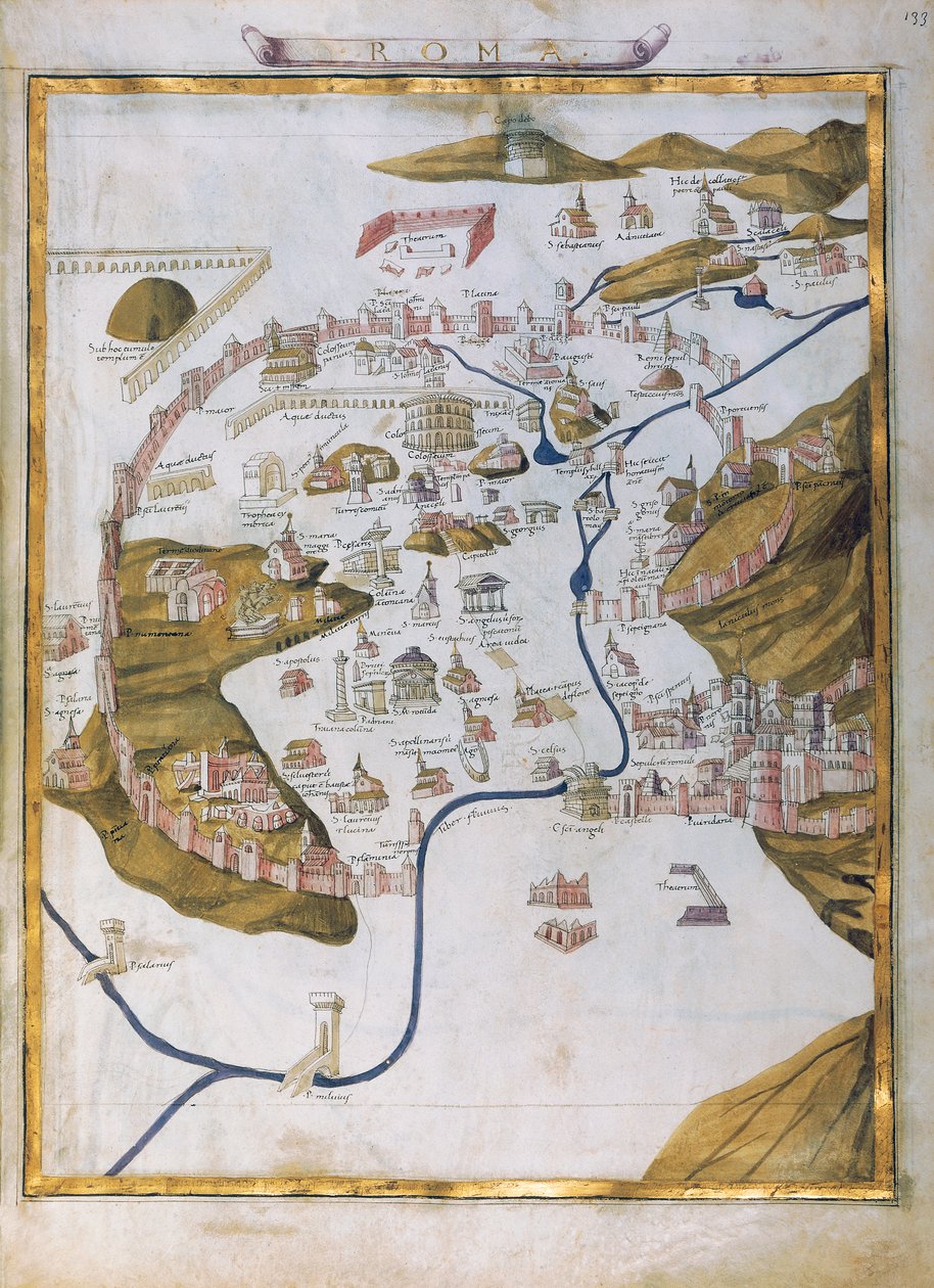Widok na Rzym autorstwa Pietro del Massaio
