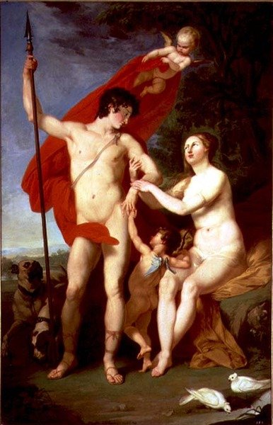 Wenus i Adonis autorstwa Piotr Ivanovich Sokolov