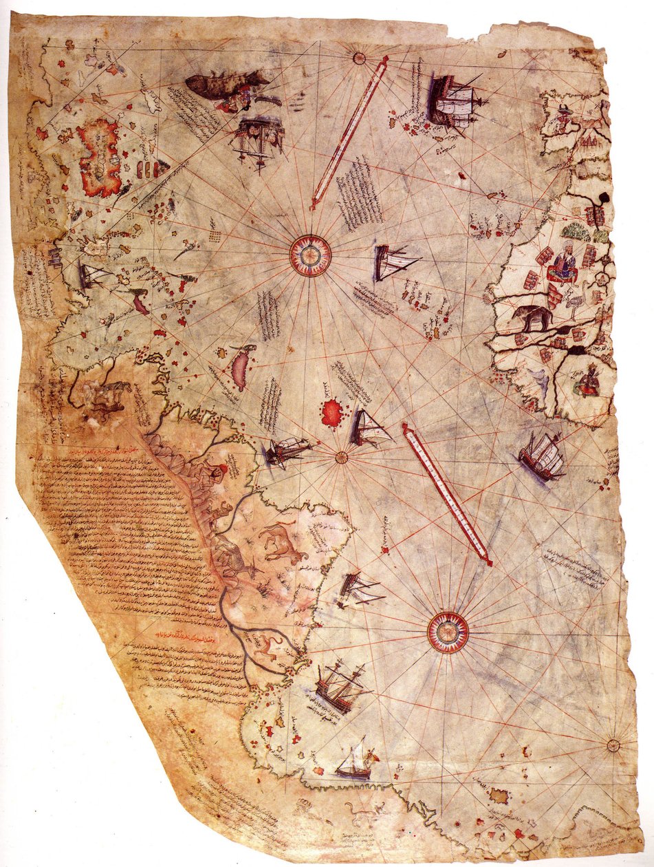 Mapa świata Piri Reisa, 1513 autorstwa Piri Reis