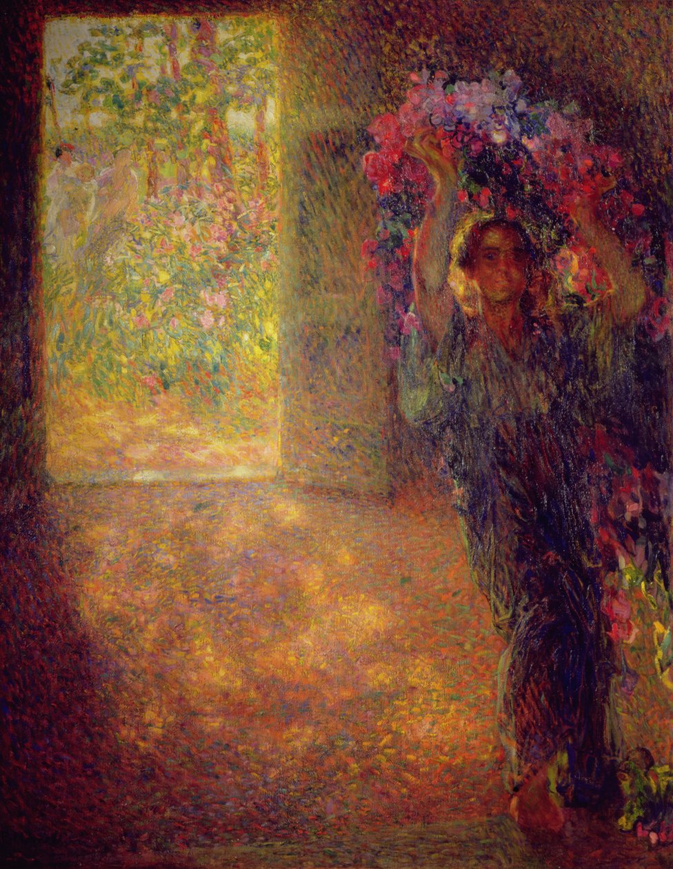 Kwitnący Dom, ok. 1910 (olej na płótnie) autorstwa Plinio Nomellini