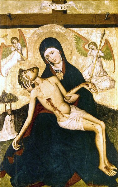 Pieta, ok.1450 (tempera na panelu) autorstwa Polish School