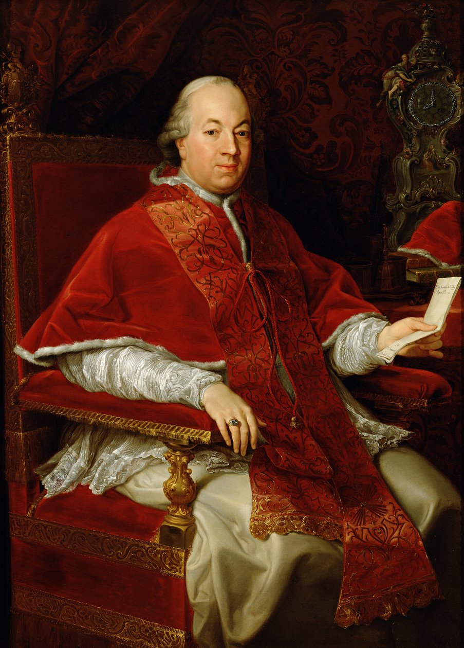 Papież Pius VI (1717-99) c.1775-76 autorstwa Pompeo Girolamo Batoni