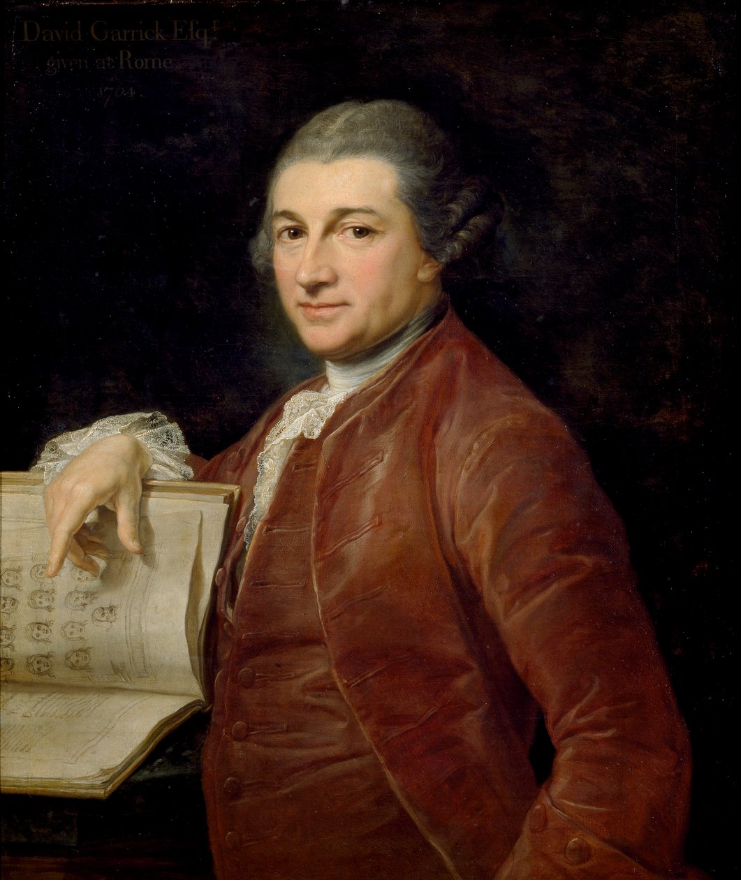 David Garrick, 1764 autorstwa Pompeo Batoni