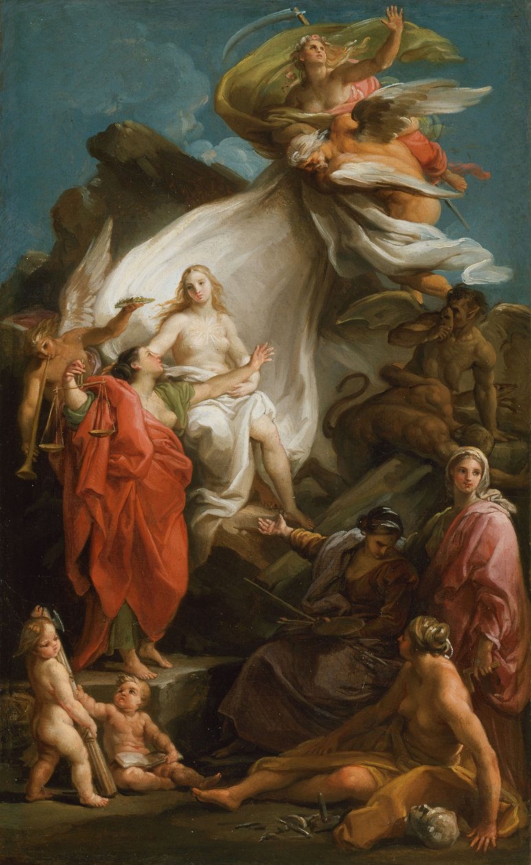 Czas odsłania prawdę autorstwa Pompeo Girolamo Batoni