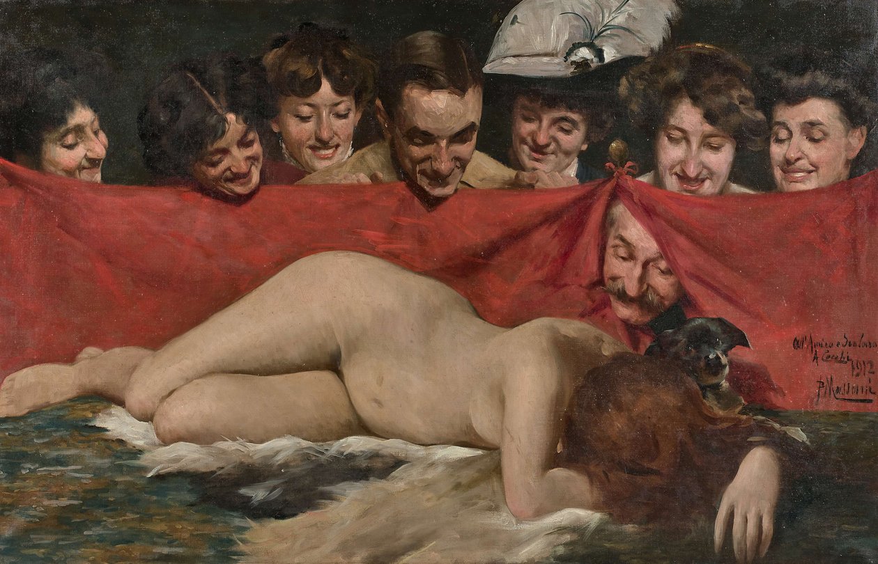 Peep show The voyeurs, 1912. autorstwa Pompeo Massani