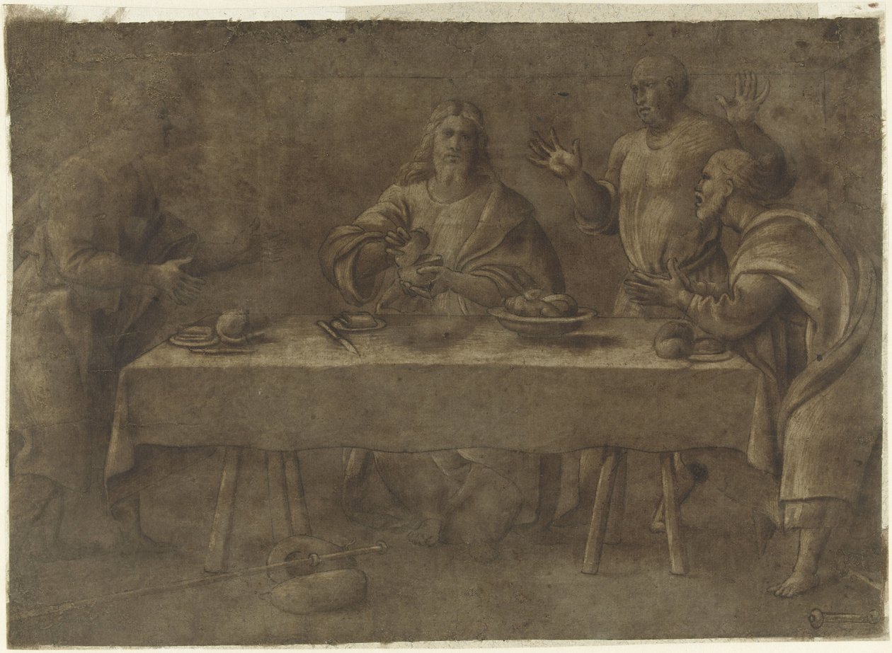 Posiłek w Emaus autorstwa Pomponio Amalteo (attributed to)