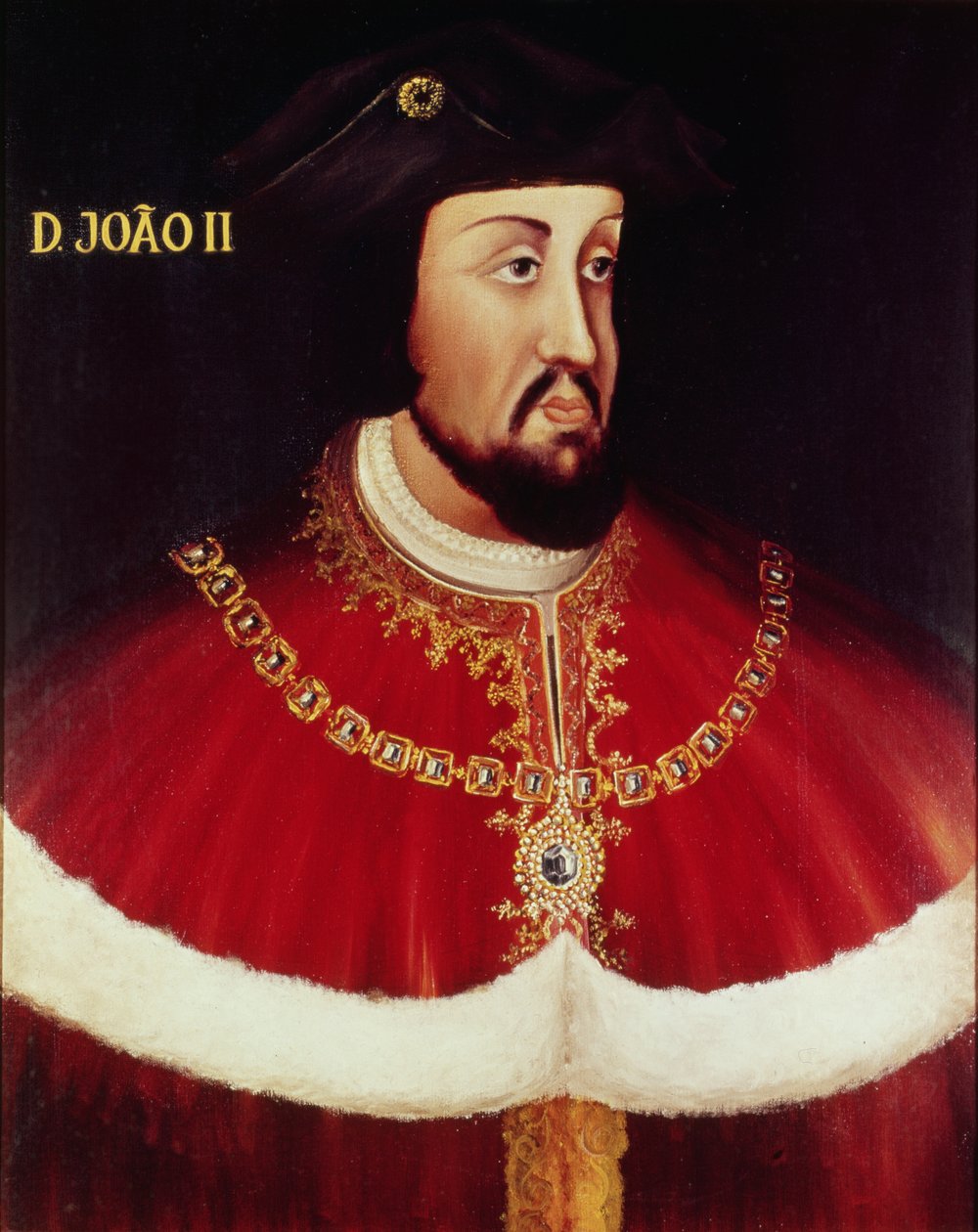 Portret Jana II Portugalii (1455-95) (panel) autorstwa Portuguese School
