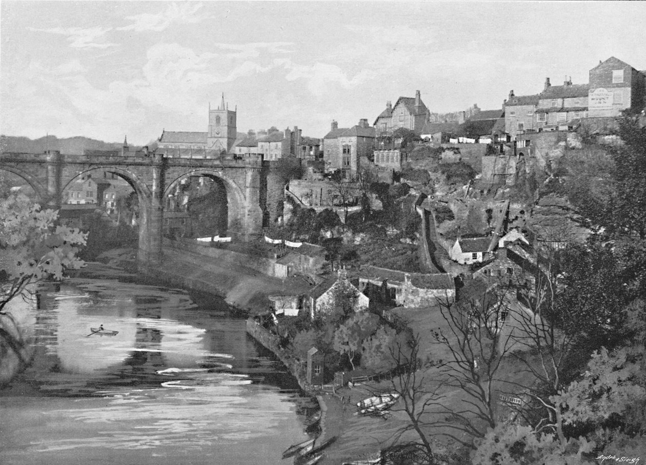 Knaresborough, z zamku, ok. 1896 autorstwa Poulton and Co