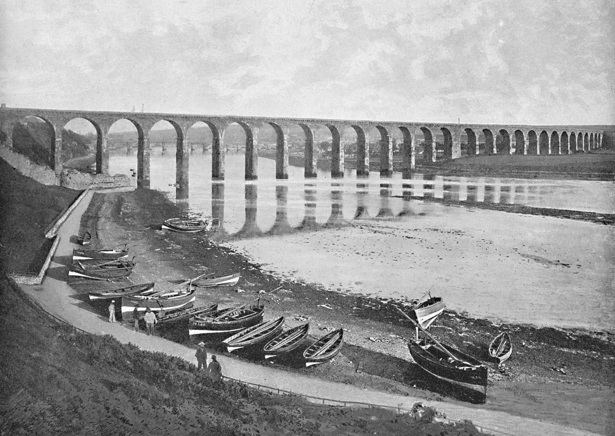 Mosty, Berwick-upon-Tweed, ok. 1896 r. autorstwa Poulton and Co
