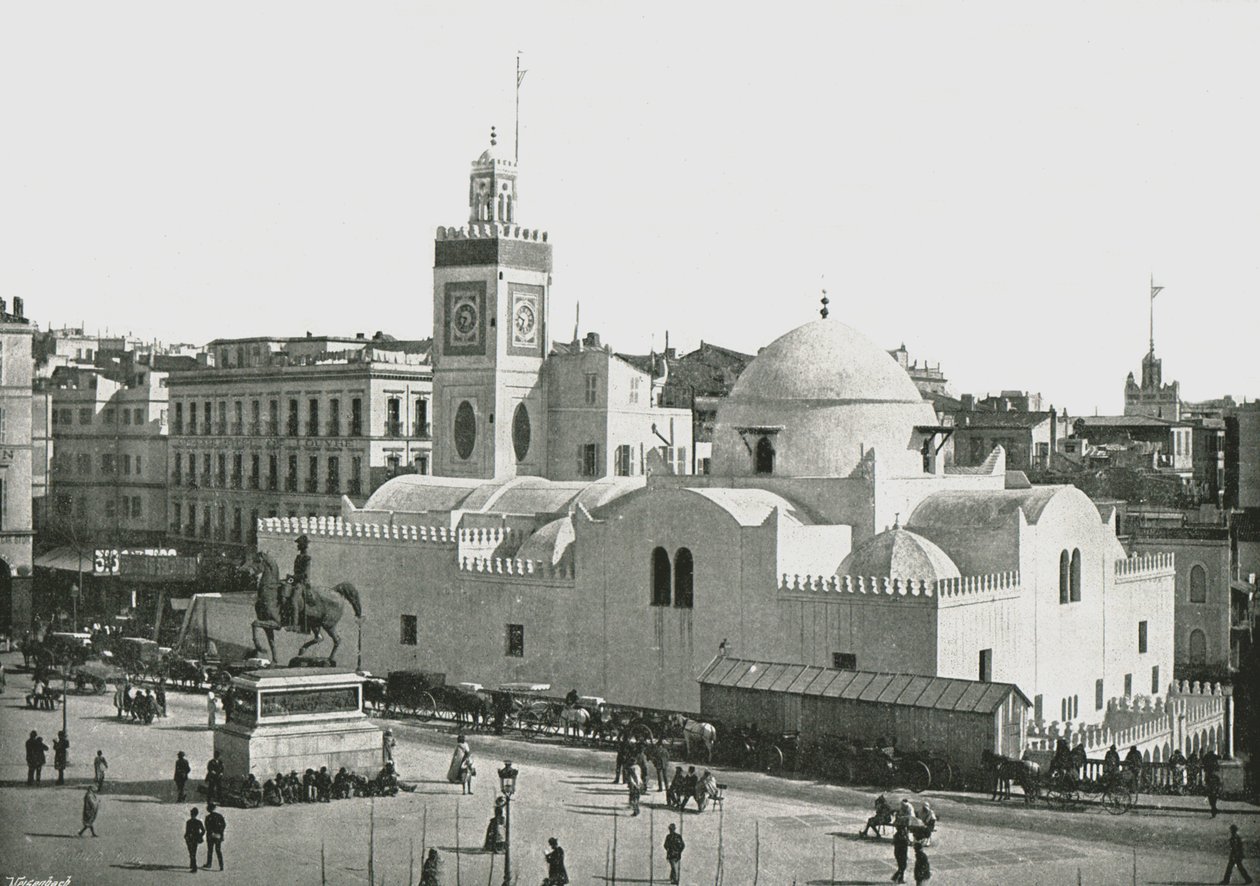Djamaa al-Djedid, Algier, Algieria, 1895. autorstwa Poulton and Co