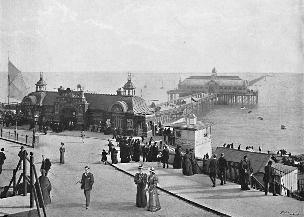 Molo, Southend-on-Sea, c1896 autorstwa Poulton and Co