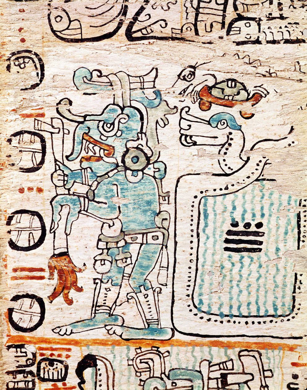 Fragment kodeksu Majów autorstwa Pre Columbian