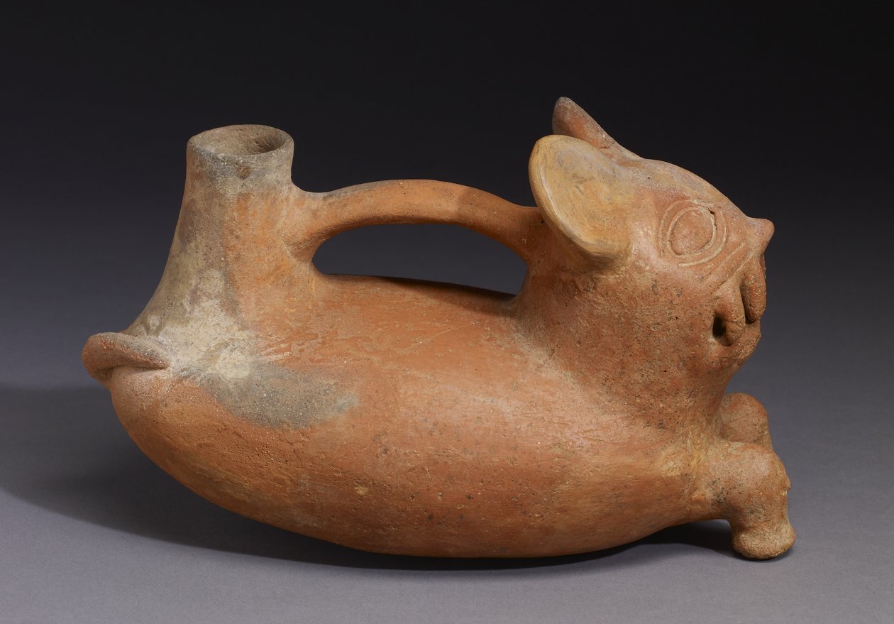 Naczynie kotów, kultura Vicus (ceramiczna) autorstwa Pre Columbian