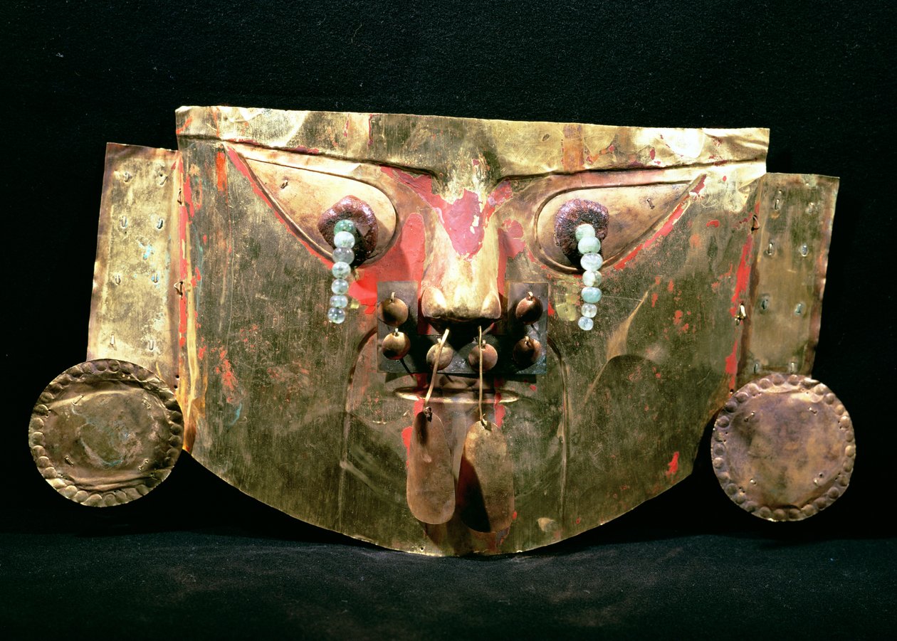 Funerary mask, Chimu (gold) autorstwa Pre Columbian