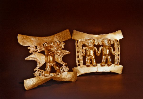 Zawieszki ozdobne, Kostaryka (złoto) autorstwa Pre Columbian Pre Columbian