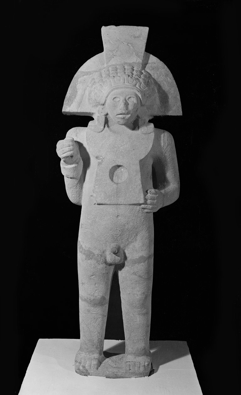 Centeotl, bóg kukurydzy, Huastecan, c.1000-1250 (wapień) autorstwa Pre Columbian