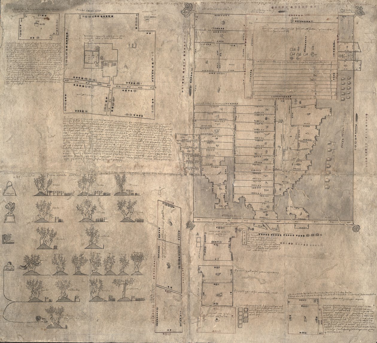 Mapa Azteków Oztoticpac, ok. 1540 autorstwa Pre Columbian art