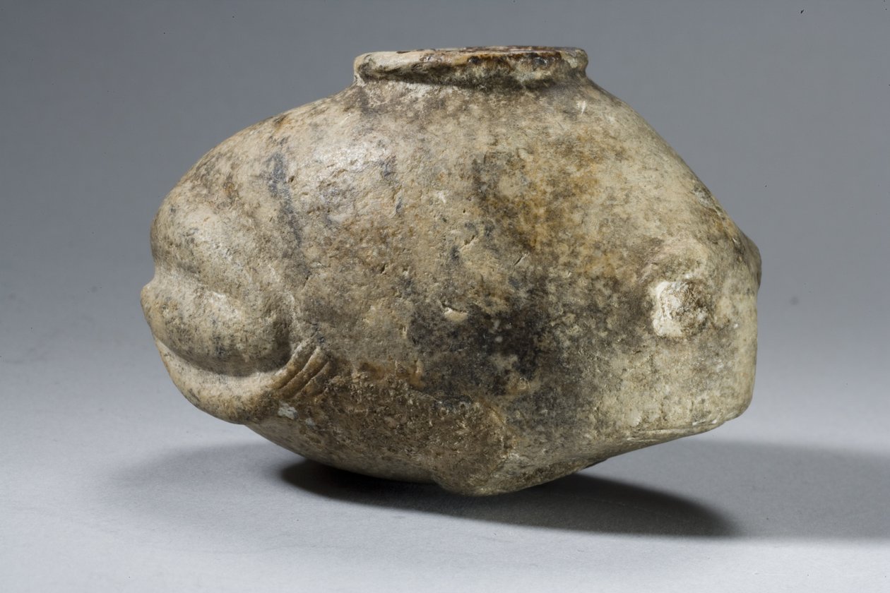 Naczynie żabie (kamień ze śladami inkrustacji) autorstwa Predynastic Period Egyptian